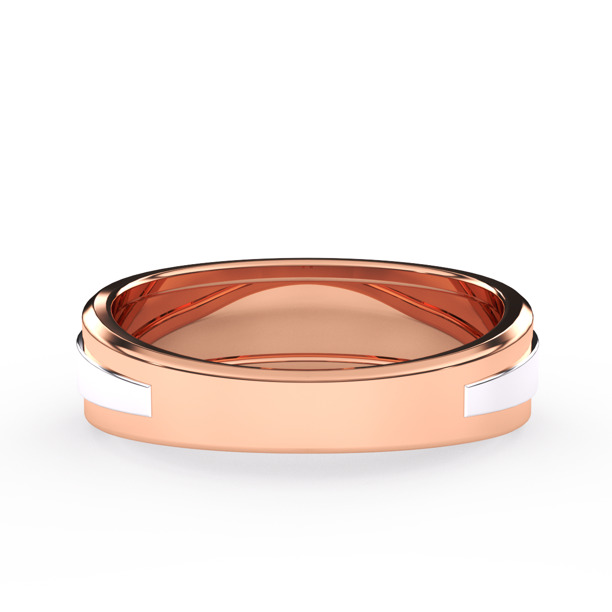 Minimalist Colorless Diamond Wedding Band